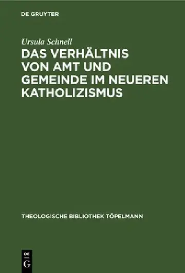 Cover of Das Verhältnis Von Amt Und Gemeinde Im Neueren Katholizismus