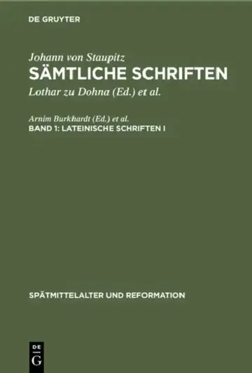 Cover of Lateinische Schriften I