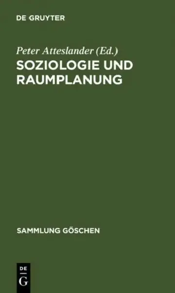 Cover of Soziologie und Raumplanung