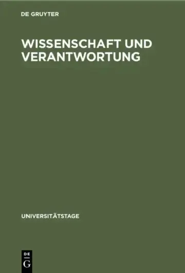 Cover of Wissenschaft Und Verantwortung