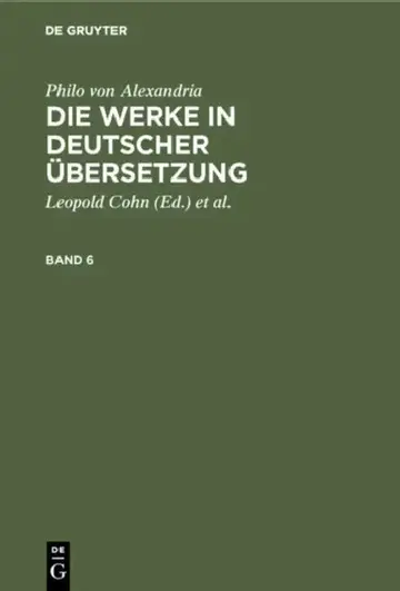 Cover of Philo Von Alexandria