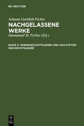 Cover of Wissenschaftslehre Und Das System Der Rechtslehre