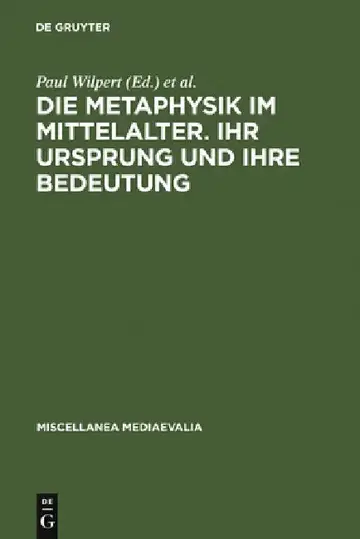 Cover of Die Metaphysik Im Mittelalter. Ihr Ursprung Und Ihre Bedeutung