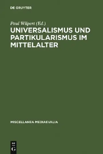 Cover of Universalismus Und Partikularismus Im Mittelalter