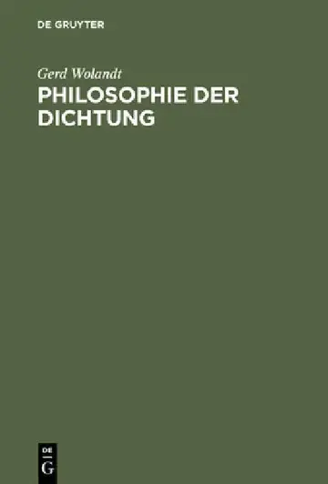 Cover of Philosophie der Dichtung