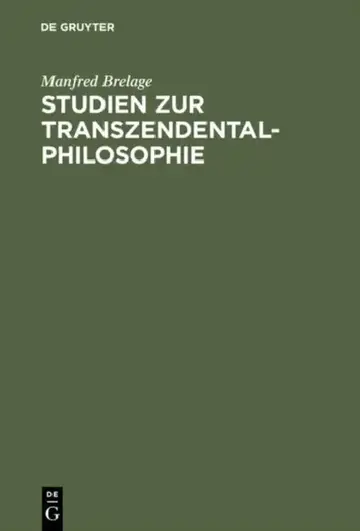 Cover of Studien Zur Transzendentalphilosophie