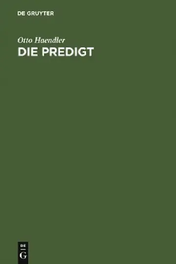 Cover of Die Predigt