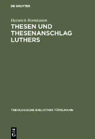 Cover of Thesen und Thesenanschlag Luthers