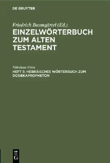 Cover of Hebräisches Wörterbuch Zum Dodekapropheton