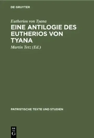 Cover of Eine Antilogie Des Eutherios Von Tyana