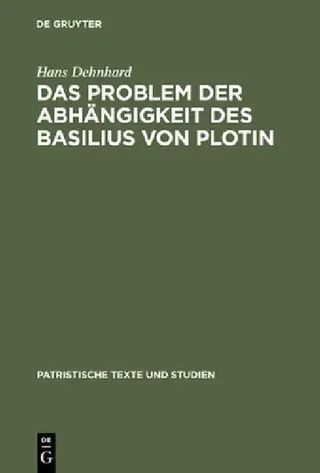 Cover of Das Problem der Abhängigkeit des Basilius von Plotin