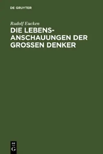 Cover of Die Lebensanschauungen der großen Denker