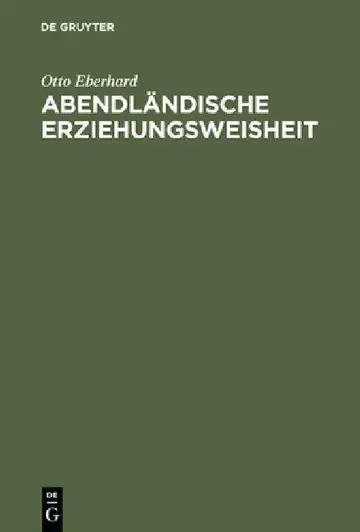 Cover of Abendländische Erziehungsweisheit