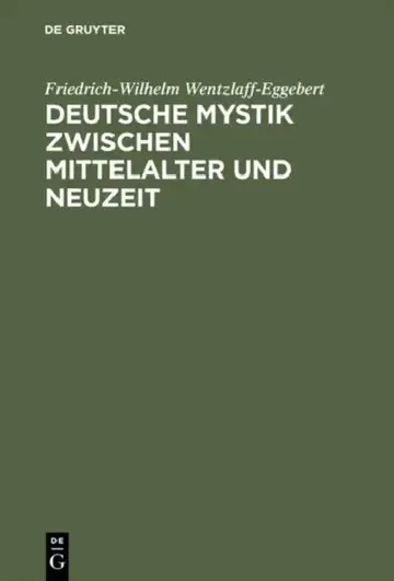 Cover of Deutsche Mystik zwischen Mittelalter und Neuzeit