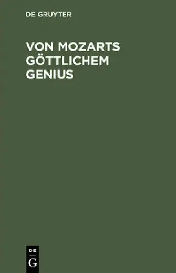 Cover of Von Mozarts göttlichem Genius