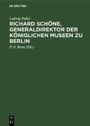 Cover of Richard Schöne, Generaldirektor Der Königlichen Museen Zu Berlin