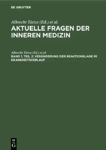 Cover of Veränderung der Reaktionslage im Krankheitsverlauf