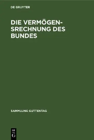 Cover of Die Vermögensrechnung des Bundes