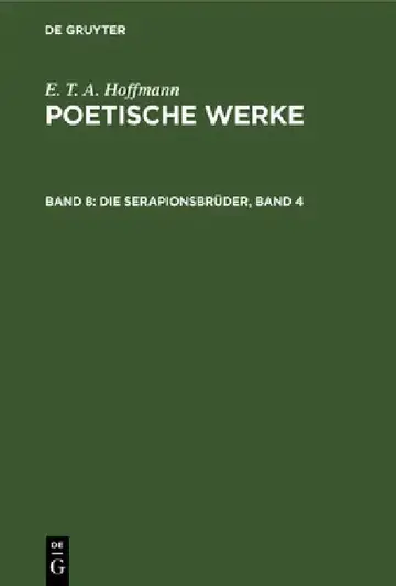 Cover of Die Serapionsbrüder, Band 4