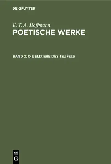 Cover of Die Elixiere des Teufels
