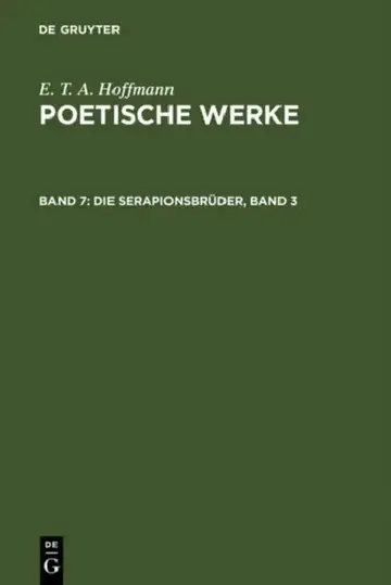 Cover of Die Serapionsbrüder, Band 3