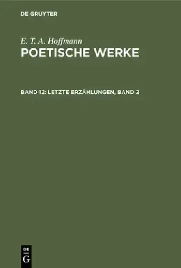 Cover of Letzte Erzählungen, Band 2