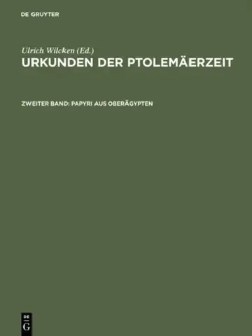 Cover of Urkunden der Ptolemäerzeit, Zweiter Band, Papyri aus Oberägypten