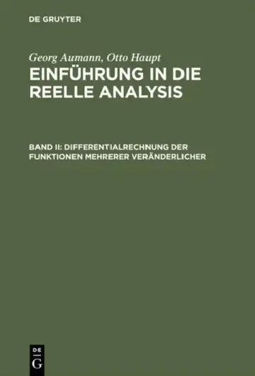 Cover of Einführung in die reelle Analysis, Band II, Differentialrechnung der Funktionen mehrerer Veränderlicher