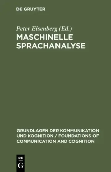 Cover of Maschinelle Sprachanalyse