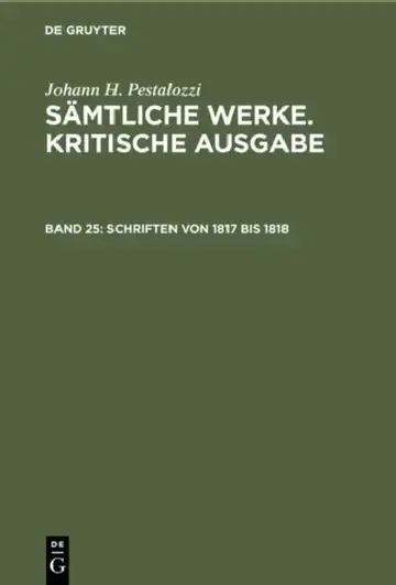 Cover of Schriften von 1817 bis 1818