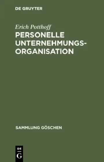 Cover of Personelle Unternehmungsorganisation