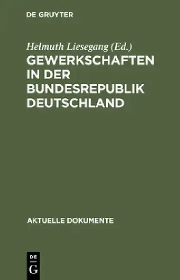 Cover of Gewerkschaften in der Bundesrepublik Deutschland