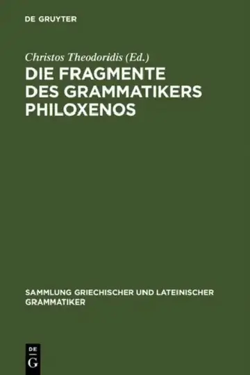 Cover of Die Fragmente Des Grammatikers Philoxenos