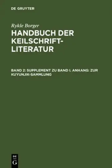 Cover of Supplement Zu Band I. Anhang
