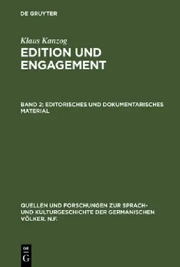 Cover of Editorisches und dokumentarisches Material