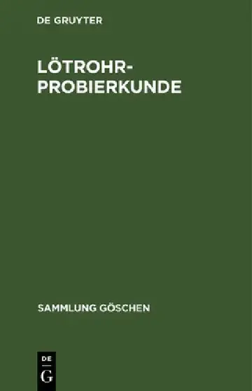 Cover of Lötrohrprobierkunde
