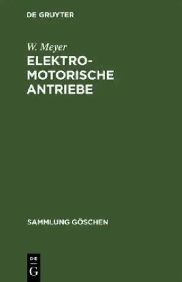Cover of Elektromotorische Antriebe