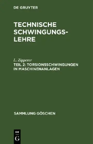 Cover of Torsionsschwingungen in Maschinenanlagen