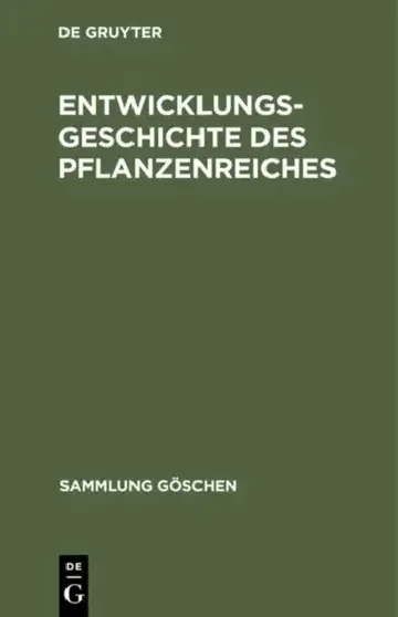 Cover of Entwicklungsgeschichte des Pflanzenreiches