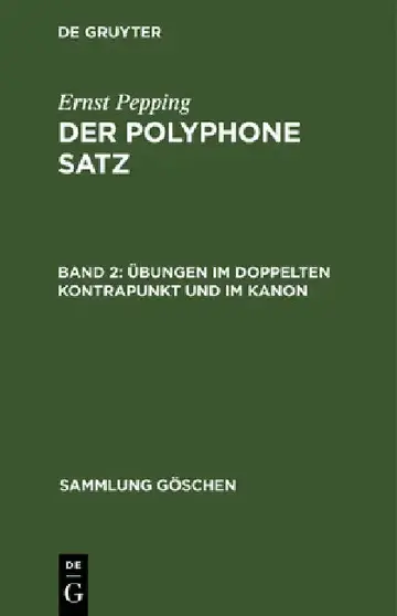 Cover of Übungen im doppelten Kontrapunkt und im Kanon