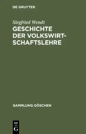 Cover of Geschichte der Volkswirtschaftslehre