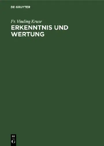 Cover of Erkenntnis und Wertung