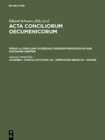 Cover of Concilii actiones VIII - Appendices Graecae - Indices
