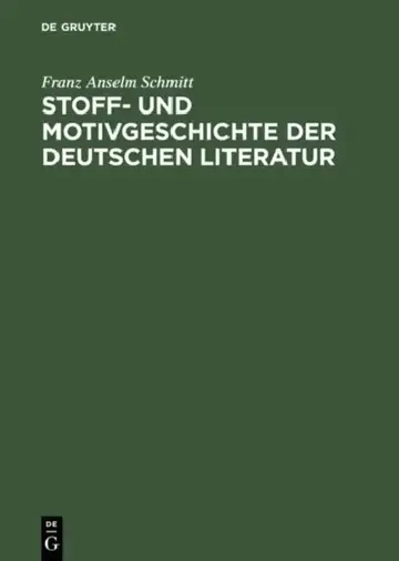 Cover of Stoff- Und Motivgeschichte Der Deutschen Literatur