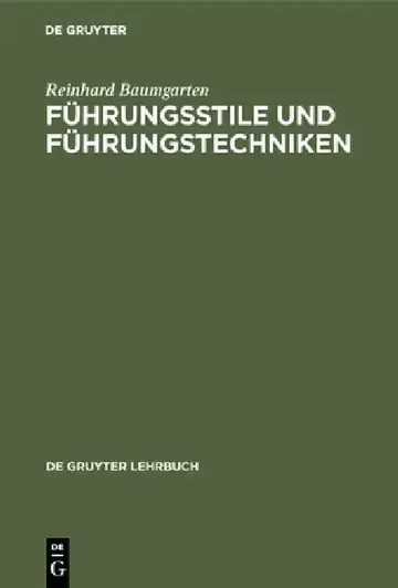Cover of Führungsstile und Führungstechniken