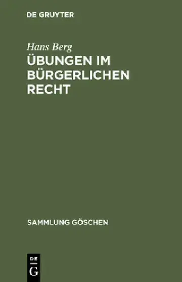 Cover of Übungen im bürgerlichen Recht