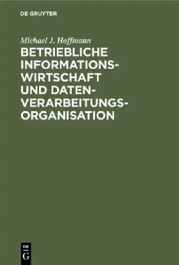 Cover of Betriebliche Informationswirtschaft und Datenverarbeitungsorganisation