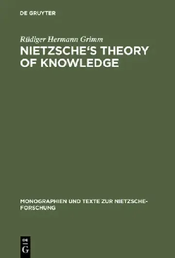 Cover of Nietzsche's Theory of Knowledge
