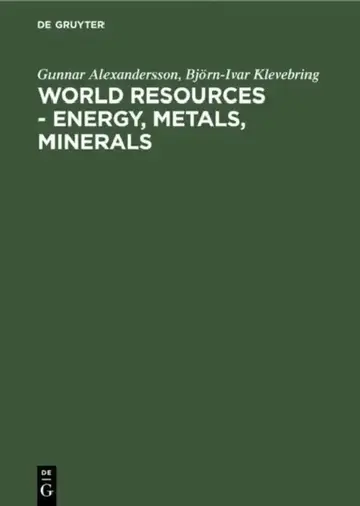 Cover of World resources - Energy, metals, minerals