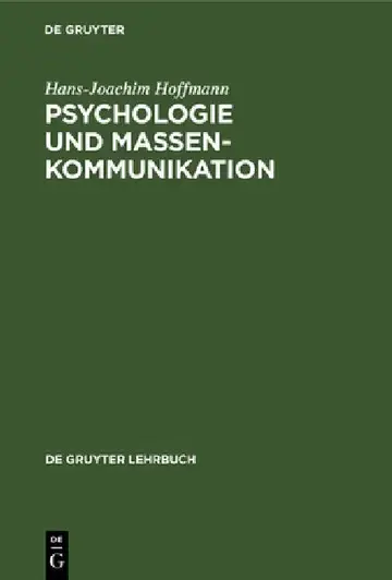Cover of Psychologie und Massenkommunikation